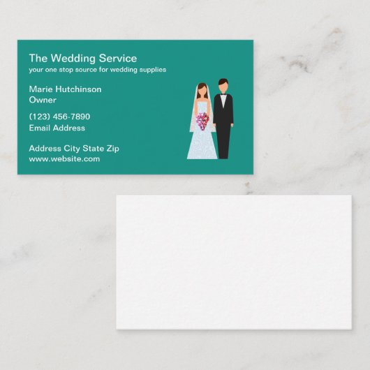 の結婚テーマ名刺デザインテンプレート 名刺 (正面/裏面)