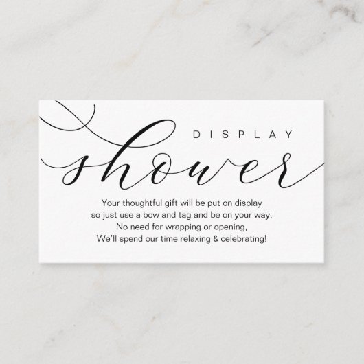 の結婚ディスプレイシャワーモダン、エレガンスミニマル エンクロージャーカード (正面)