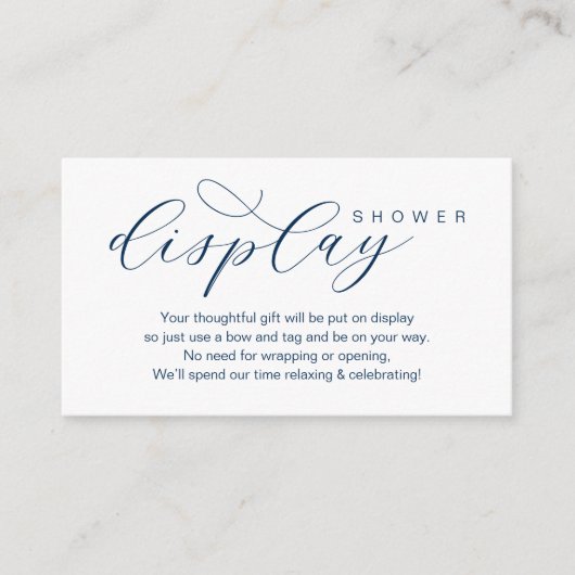 の結婚ディスプレイシャワー、エレガンスモダンミニマリスト エンクロージャーカード (正面)
