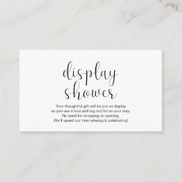 の結婚ディスプレーミニマルシャワー、黒 エンクロージャーカード