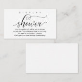 の結婚ディスプレーモダンシャワー エンクロージャーカード (正面/裏面)