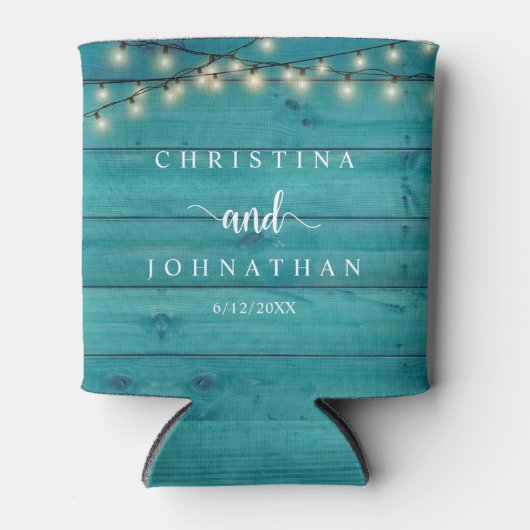 の結婚ディナーとパーティー、ストリン素朴グライト 缶クーラー (正面)