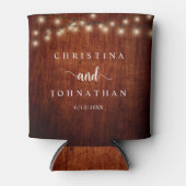 の結婚ディナーとパーティー、ストリン素朴グライト 缶クーラー (正面)