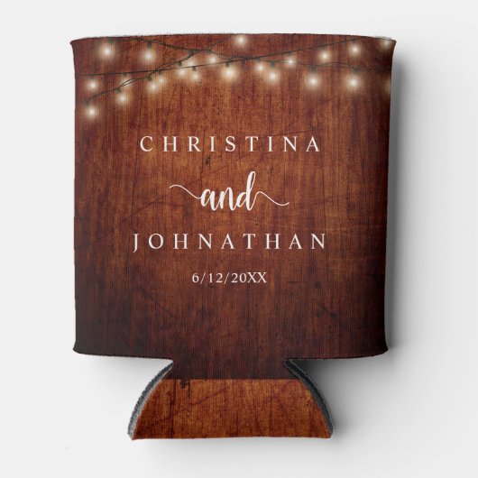 の結婚ディナーとパーティー、ストリン素朴グライト 缶クーラー (正面)