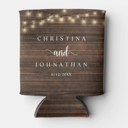 の結婚ディナーとパーティー、ストリン素朴グライト 缶クーラー (正面)