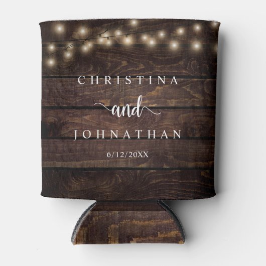 の結婚ディナーとパーティー、ストリン素朴グライト 缶クーラー (正面)