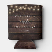 の結婚ディナーとパーティー、ストリン素朴グライト 缶クーラー (裏面)