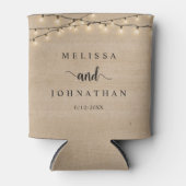 の結婚ディナーとパーティー、ストリン素朴グライト 缶クーラー (正面)