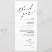 の結婚ディナープレイス設定サンキューカード プログラム (正面)