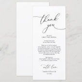 の結婚ディナープレイス設定サンキューカード プログラム (正面/裏面)