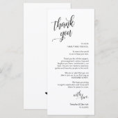 の結婚ディナー、配置設定サンキューカード プログラム (正面/裏面)