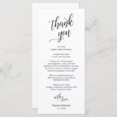 の結婚ディナー、配置設定サンキューカード プログラム (正面/裏面)