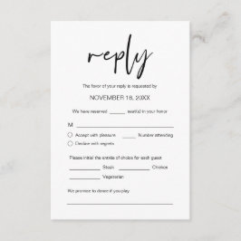 の結婚ディナーRSVP、食事のオプション、曲のリクエストEn エンクロージャーカード