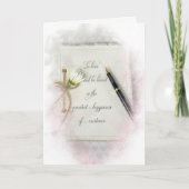 の結婚デイジーとペン付きジャーナル カード (正面)