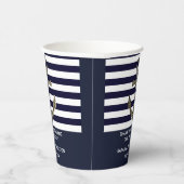 の結婚デイト航海のセーリングいかり 紙コップ (右)