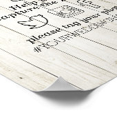 の結婚デコのスナップのハッシュタグ多肉木素朴材 ポスター (角)