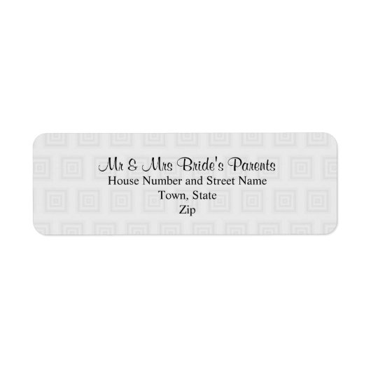 の結婚デザイン淡い色のは灰色で正方形。 ラベル (正面)