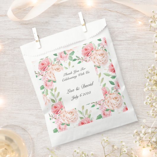 の結婚トリートバッグ フェイバーバッグ (クリップ留めされた状態)
