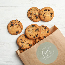 の結婚トレンディーセージ・グリーンが楽しめる ラウンドシール