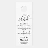 の結婚ドアハンガーテンプレート – 邪魔しない ドアノブサイン (正面)