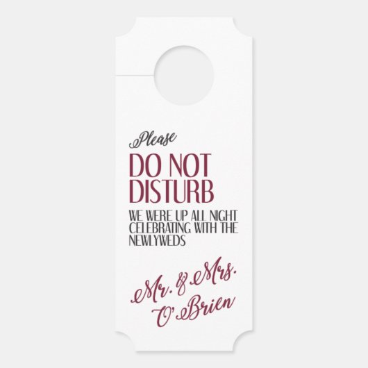 の結婚ドアハンガー ドアノブサイン (正面)