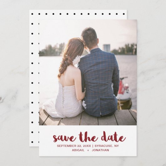 の結婚ドット写真の日付を保存 セーブザデート (正面/裏面)