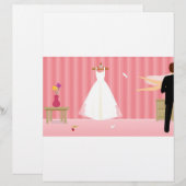 の結婚ドレスピストライプンク (正面/裏面)