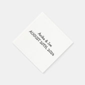 の結婚ナプキンパーソナライズされた スタンダードカクテルナプキン (角)