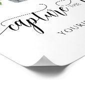 の結婚ハッシュタグのサイン共有ラブウォーターカラーカメラ ポスター (角)