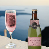 の結婚ハッシュタグピンクローズシャンパーニュ ボトルクーラー