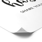 の結婚ハッシュタグ記号。紫のインスタグラムポスター ポスター (角)