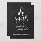 の結婚ハッシュタ手頃グChalkboard標識 招待状 (正面/裏面)