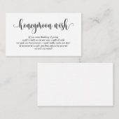 の結婚ハネムーン基金または願い、スクリプモダント エンクロージャーカード (正面/裏面)