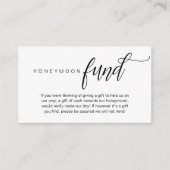 の結婚ハネムーン基金、ウィッシュ、キャッシュ、クモダンラス エンクロージャーカード (正面)