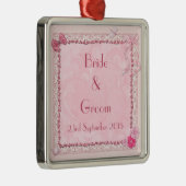 の結婚ハートと蝶とのオーナメント メタルオーナメント (右)