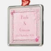 の結婚ハートと蝶とのオーナメント メタルオーナメント (左)