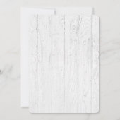 の結婚ハートと黒いリボンを木材に 招待状 (裏面)