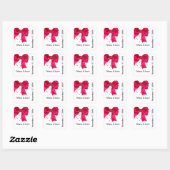 の結婚ハートとBowsステッカーテンプレート スクエアシール (シート)