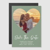 の結婚ハートは日付写真磁気カードを保存 (正面/裏面)