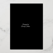 の結婚ハートは私たちのエレガント永遠の金ゴールド 箔招待状 (裏面)