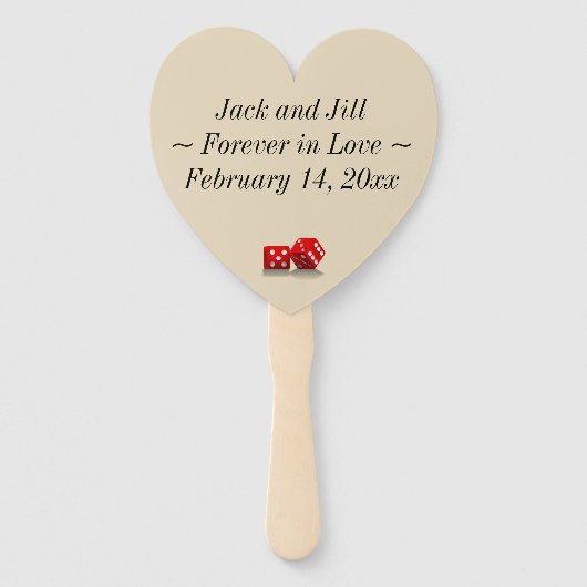 の結婚ハートキープサク – Las Vegasサイコロオンクラップ ハンドファン (裏面)