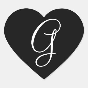の結婚ハートモノグラム文字Gの結婚封筒 ハートシール