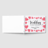 の結婚ハート付きゲストブック ゲストブック (全面)