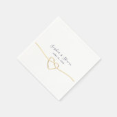 の結婚ハート付きナプキン スタンダードカクテルナプキン (角)