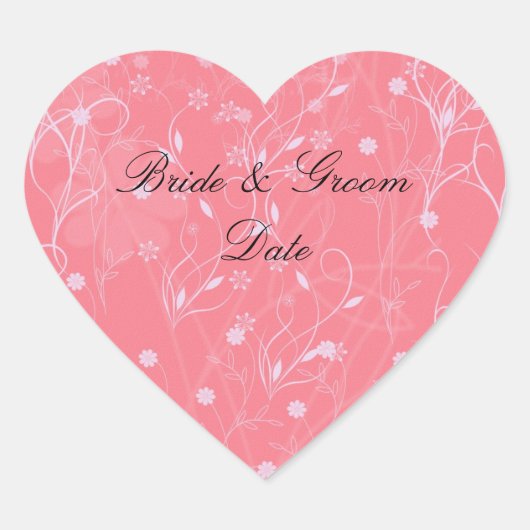 の結婚ハート型のシール ハートシール (正面)