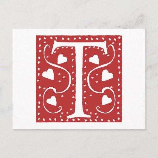 の結婚ハート文字T ポストカード (正面)