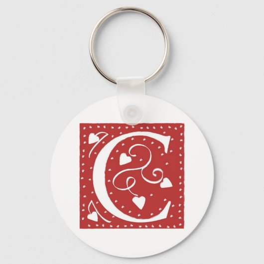 の結婚ハート キーホルダー (正面)