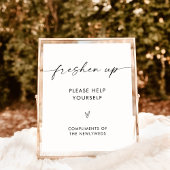 の結婚バスルームの看板、ミニマルなトイレの看板 ポスター