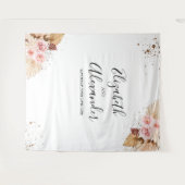 の結婚バックドロップ |水の色ボホグリッター タペストリー (正面(横))