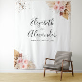 の結婚バックドロップ |水の色ボホグリッター タペストリー (インサイチュ)